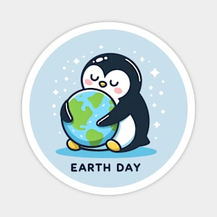 Earth Day Penguin Magnet